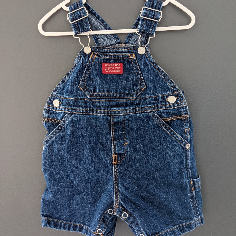 Guess baby denim shortalls/overalls